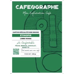 CAFEOGRAPHE Pack de café en grains Ethiopie Limmu Kossa