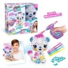 Peluche Airbrush Chat a personnaliser - Peluche spray art avec feutres et pochoirs - OFG 248 - Canal Toys