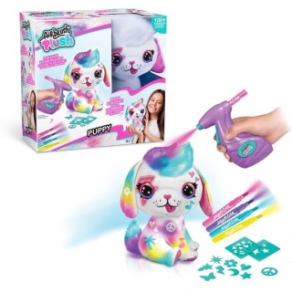 Peluche Airbrush Chiot a personnaliser - Peluche spray art avec feutre