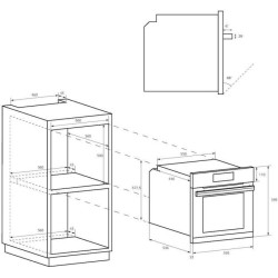 Four catalyse encastrable - convection naturelle CANDY FIDC X265 - Noir - 70L - 60 cm - Classe A