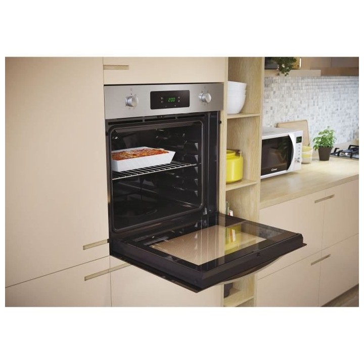 Four pyrolyse - chaleur tournante CANDY FICD X676 - Inox et noir - Cla