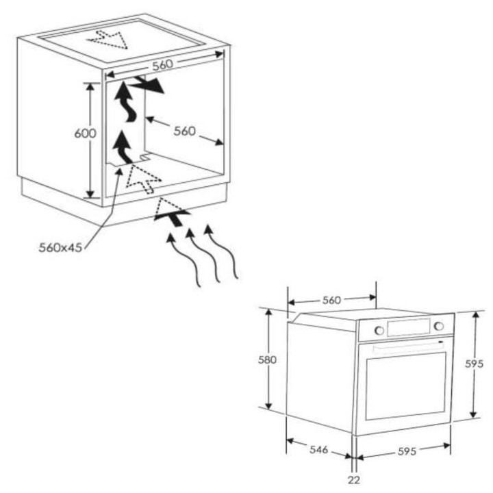 Four pyrolyse - chaleur tournante CANDY FICD X676 - Inox et noir - Cla