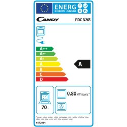 Four catalyse encastrable - convection naturelle CANDY FIDC N265 - Noir - 70L - 60 cm - Classe A