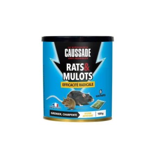 Caussade CARMUC150 Rats & Mulots - 6 sachets Cereales pret a l'emploi
