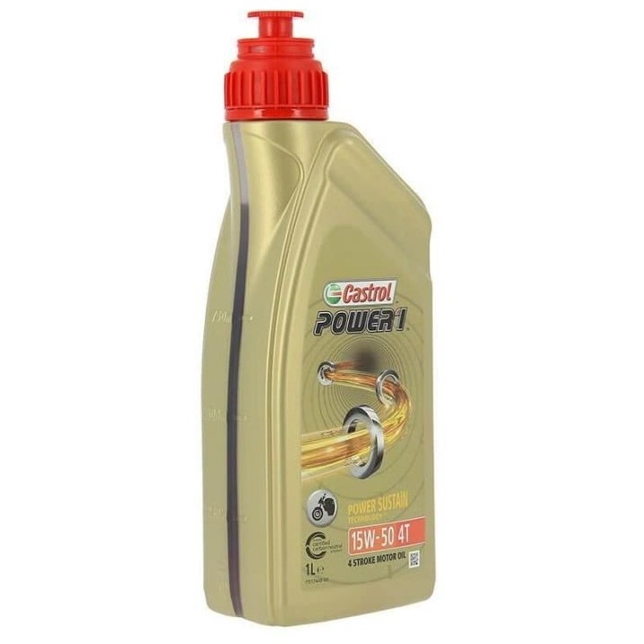 CASTROL Huile-Additif Power 1 4T - Synthetique / 15W50 / 1L