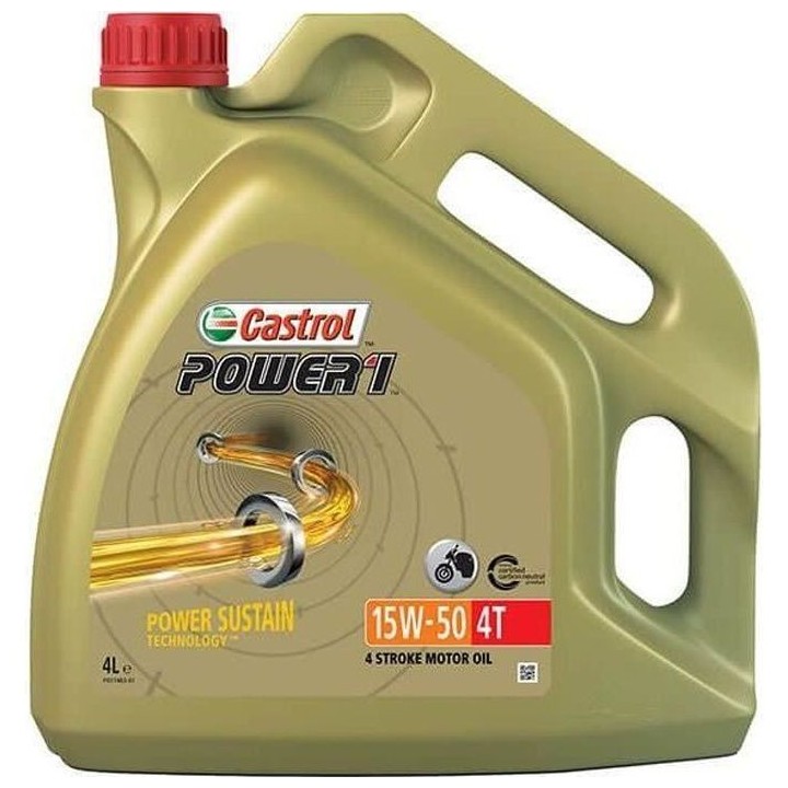 Huile-Additif Power 1 4T - CASTROL - Synthetique / 15W50 / 4L