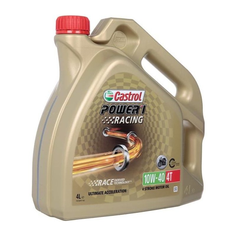 CASTROL Huile-Additif Power 1 Racing 4T - Synthetique / 10W40 / 4L