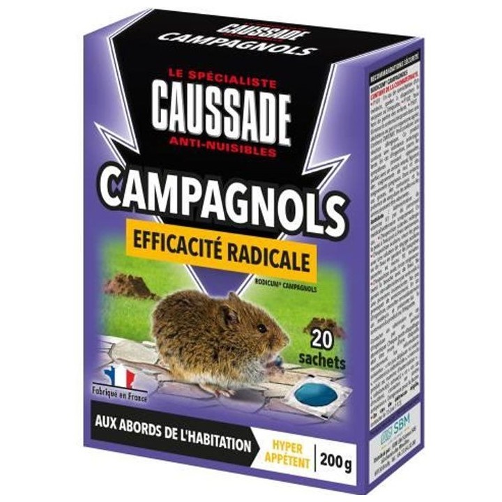 CAUSSADE CARPT200 Campagnols Pat Appat Efficacite Radicale |Puissant,