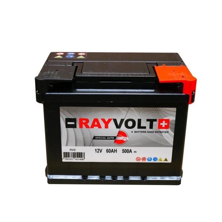 Batterie auto RAYVOLT RV2 60AH 500A