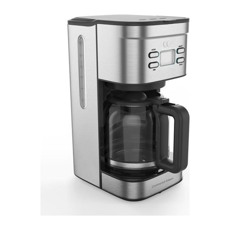 Cafetiere filtre programmable CONTINENTAL EDISON Inox