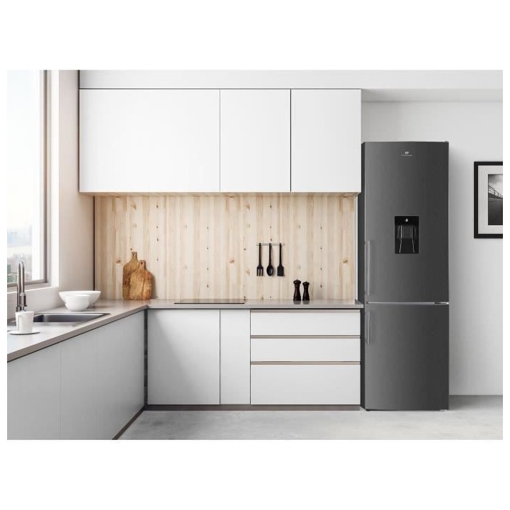 CONTINENTAL EDISON CEFC260IX Réfrigérateur congélateur bas 260 L -
