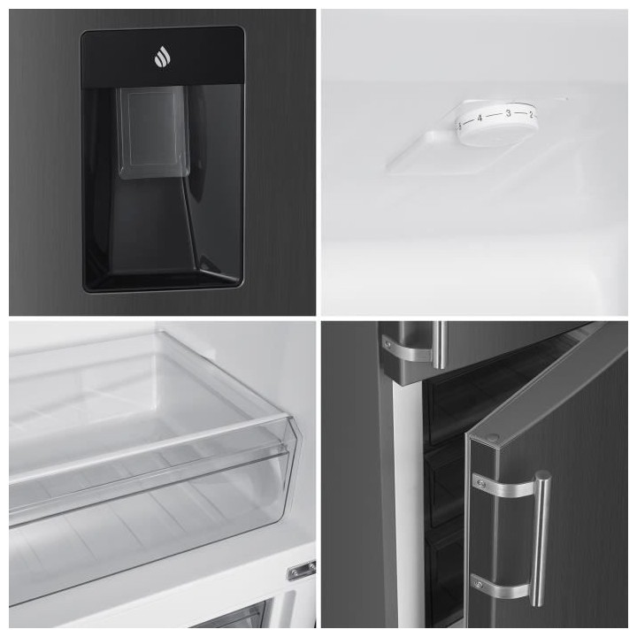 CONTINENTAL EDISON CEFC260IX Réfrigérateur congélateur bas 260 L -