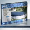 GRE - Bâche hiver de 120g/m² pour piscine hors-sol ovale de 6,10 x 3,75m - Noir