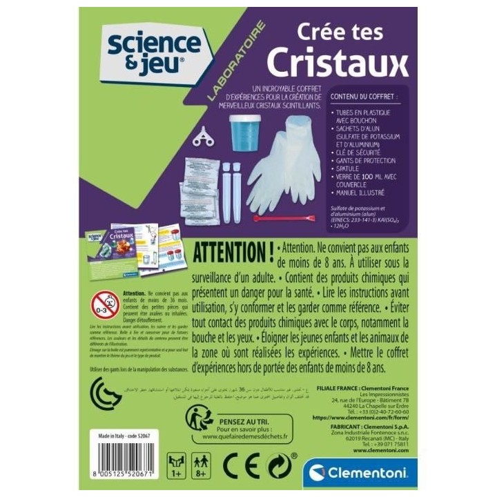 Clementoni- Crée tes cristaux