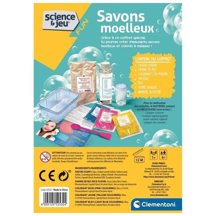 Clementoni - Science & Jeu - Savons moelleux