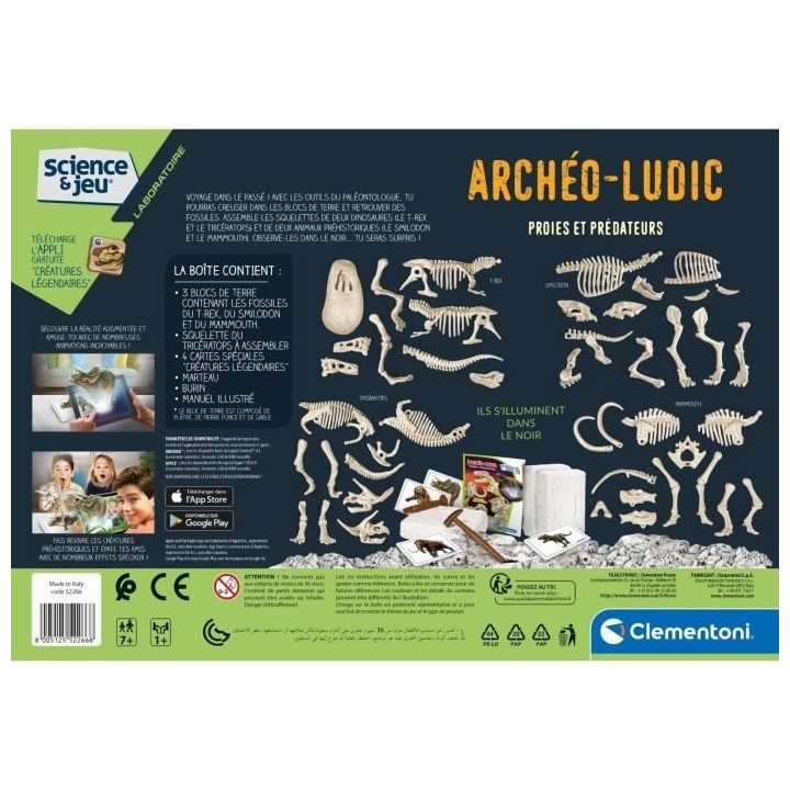 Clementoni - Science & Jeu - Archéo Ludic - Proies et Prédateurs