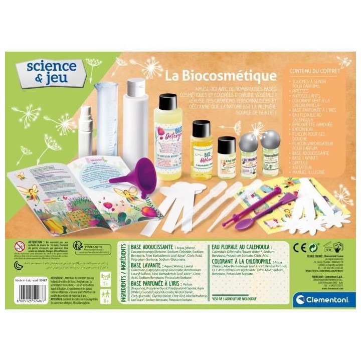 Clementoni - Science & Jeu - La biocosmétique