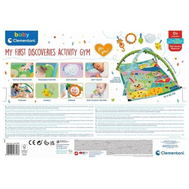 Tapis Découverte - Tapis d'Eveil - Clementoni - Des 18 mois