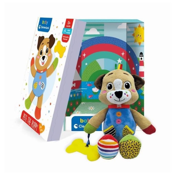 Peluche Chiot - Coffret Cadeau - Clementoni - Des la Naissance