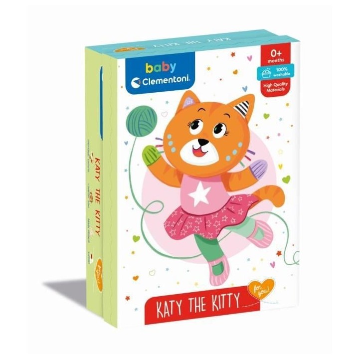 Peluche Chat - Coffret Cadeau - Clementoni - Des la Naissance