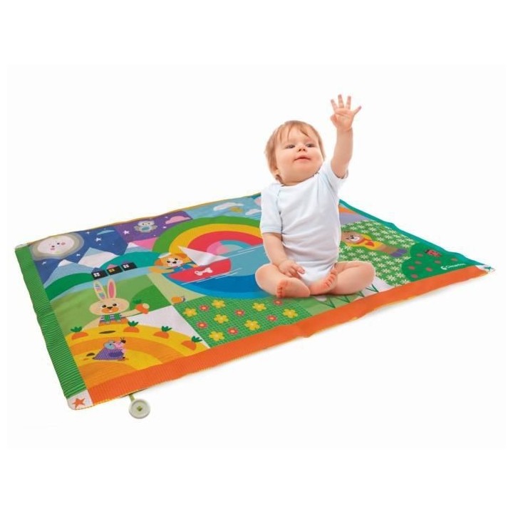 Tapis Matelassé (135x90cm) - Tapis d'Eveil - Tapis Baby Friends - Cle