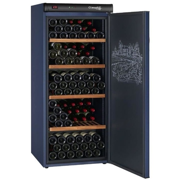 Cave a vin de veillissement CLIMADIFF - 180 bouteilles - Classe G - Ni