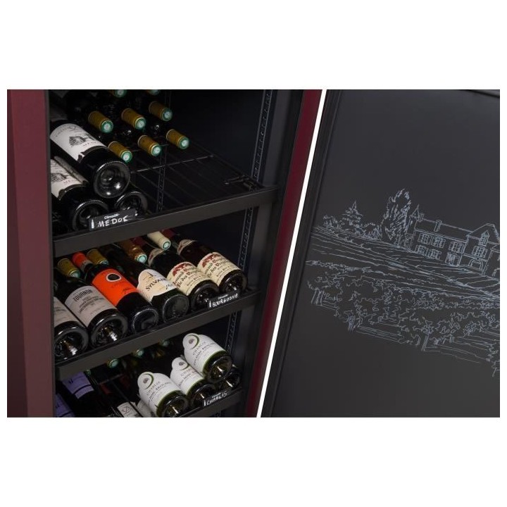 Cave a vin de veillissement CLIMADIFF - 216 bouteilles- Classe G - Niv