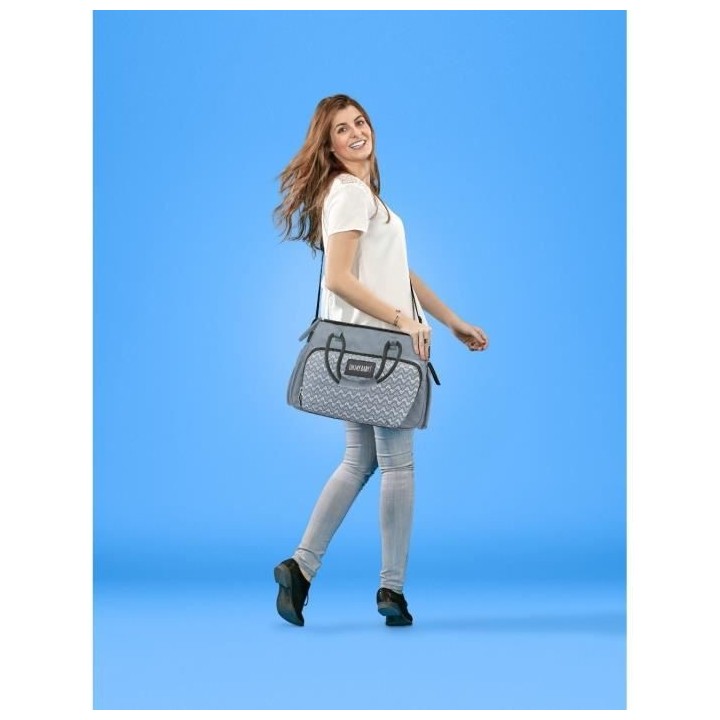 BADABULLE Sac a Langer Boho, Gris