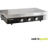 Plancha gaz FINESTA 3 brûleurs inox - Allumage intégré - Cuve acier - Surface de cuisson 79x56