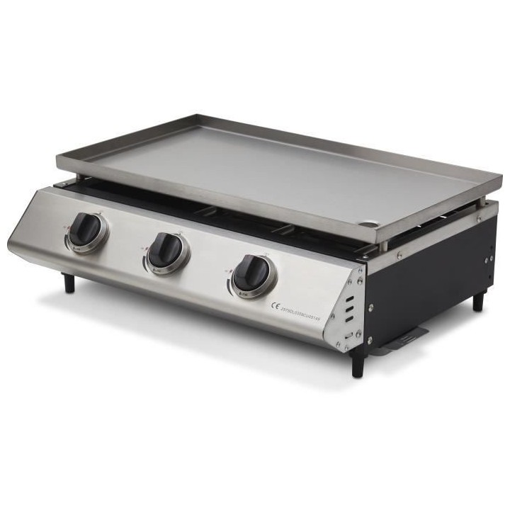 Plancha gaz COOKINGBOX INOX - 3 feux
