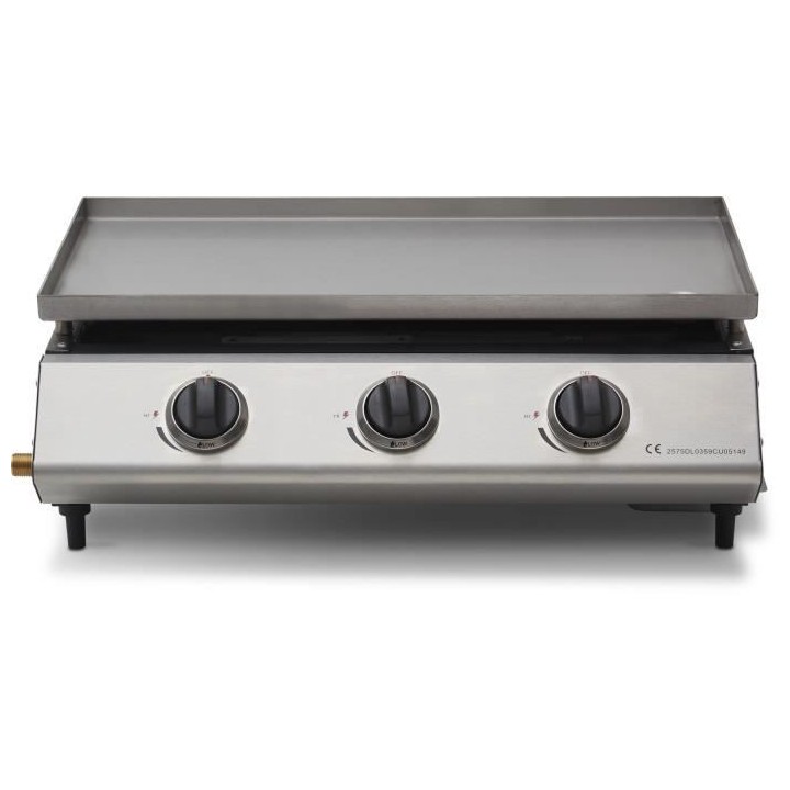 Plancha gaz COOKINGBOX INOX - 3 feux
