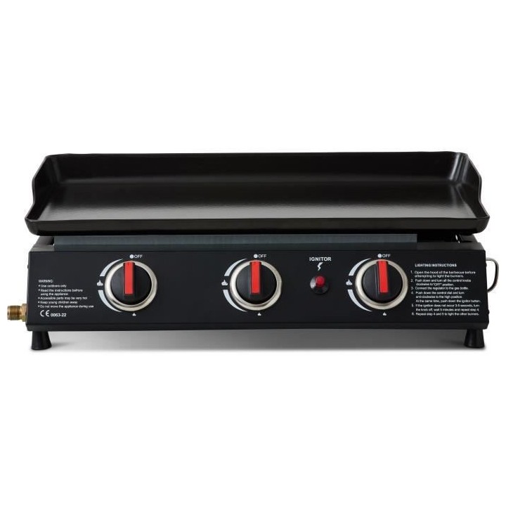 Plancha gaz COOKINGBOX CALI - 3 feux