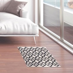 HOME DECO FACTORY Tapis berbere relief losange - 60x90 cm - Beige et noir