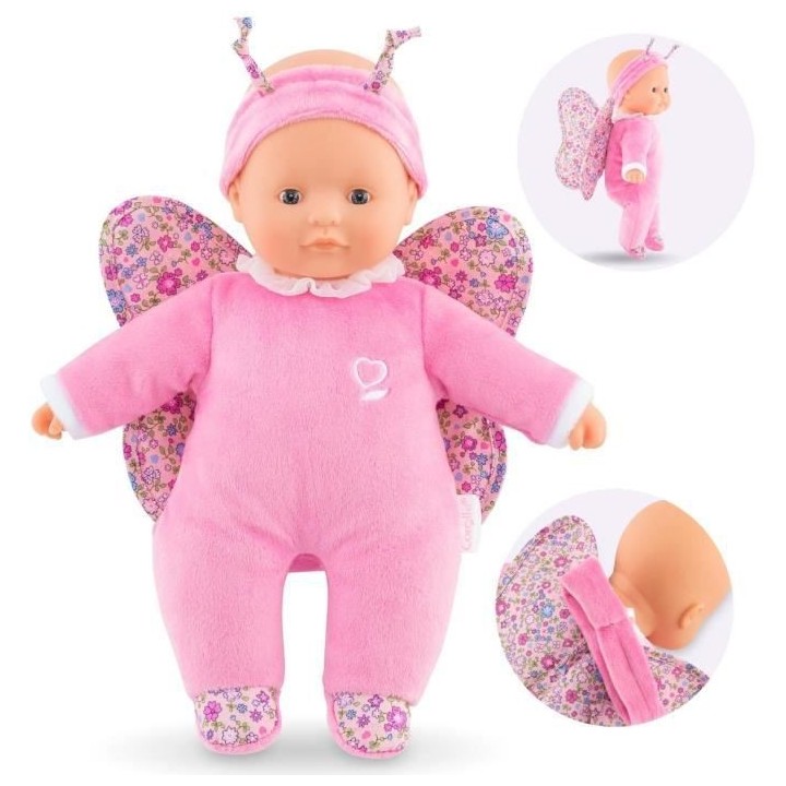 COROLLE - Mon Doudou Corolle - Pti' Coeur Papillon - 30cm - des 9 mois