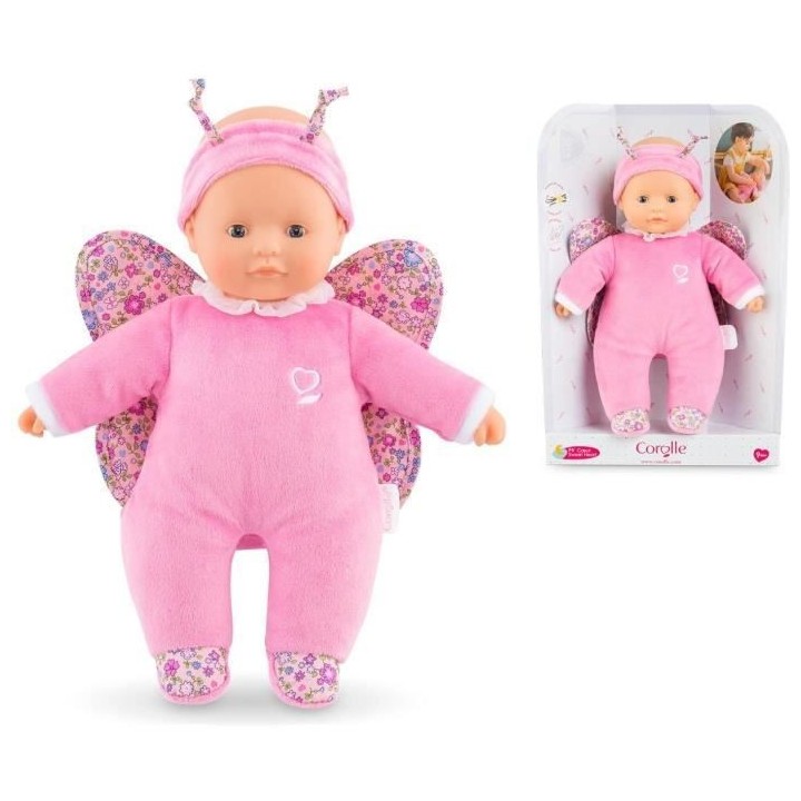 COROLLE - Mon Doudou Corolle - Pti' Coeur Papillon - 30cm - des 9 mois