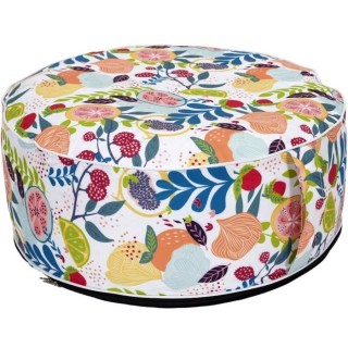 Home Deco Factory HD7213 Pouf Gonflable Rond Peps Blanc et multicolore