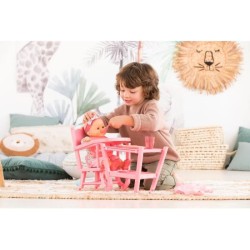 COROLLE - Chaise haute rose - accessoire repas - pour poupon 36 et 42 cm - des 3 ans