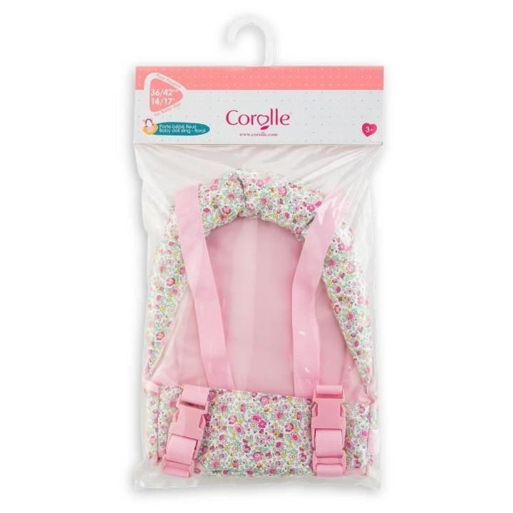 COROLLE - Porte-bébé fleuri - accessoire - pour poupon 36 et 42 cm -