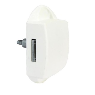 Serrure de placard a poussoir nue - blanc