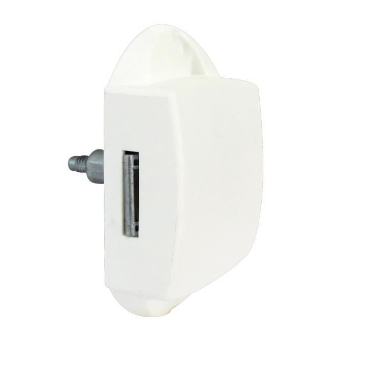 Serrure de placard a poussoir nue - blanc