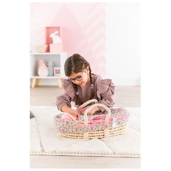 COROLLE - Couffin tressé - accessoire - pour poupon 36 et 42 cm - des