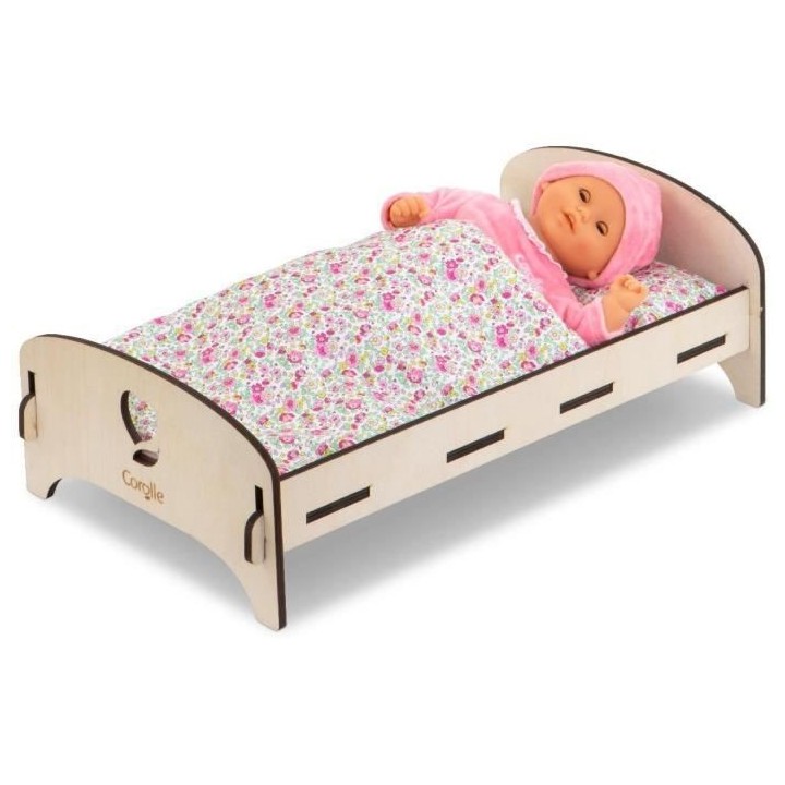 COROLLE - Lit en bois - accessoire - pour poupon et poupée 30 et 36 c