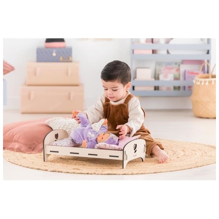 COROLLE - Lit en bois - accessoire - pour poupon et poupée 30 et 36 c