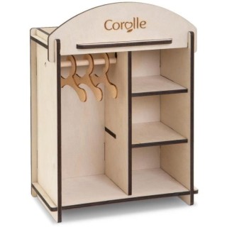 COROLLE - Armoire en bois - accessoire - pour poupon et poupée 30 et