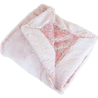 DOMIVA Couverture Lapinou - Coton/Polyester - Rose - 75 x 100 cm