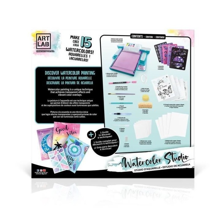 CANAL TOYS - Art Lab Studio de Peinture Aquarelle - Coffret pour enfan