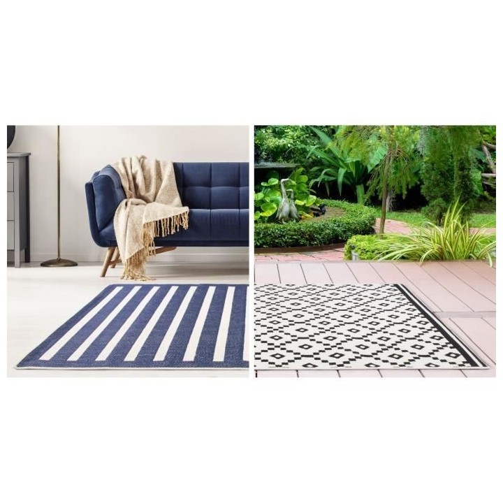 REVERSO Tapis intérieur / extérieur - 120x170 cm - Réversible