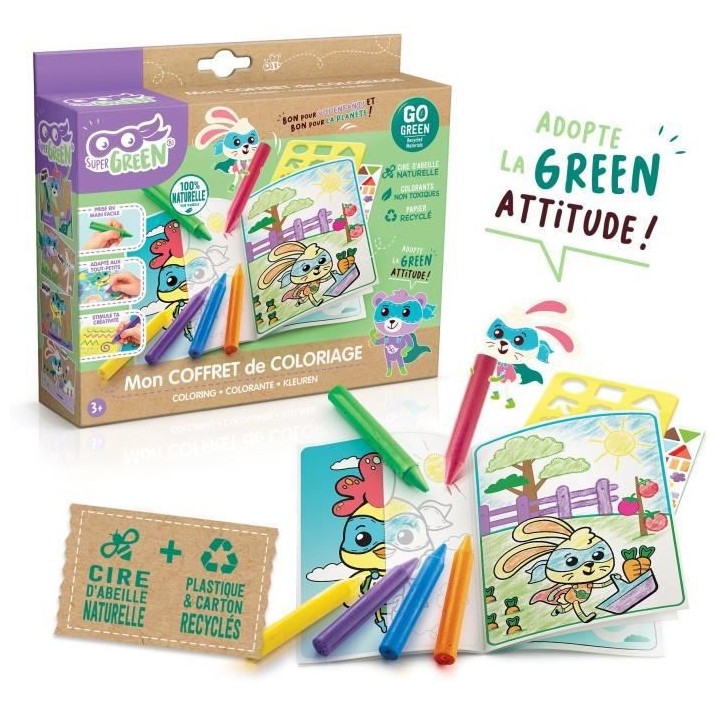 SUPER GREEN Kit de crayons bio