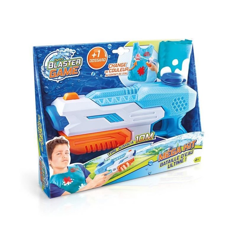 Super Blaster Game - Compact Kit 1 pistolet a eau et 1 dossard - Jeux de Bataille d'eau - Canal Toys - A partir de 4 ans