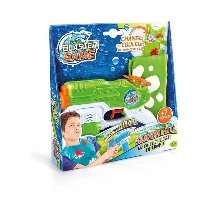 Blaster Game - Compact Kit 1 pistolet a eau et 1 dossard - Canal Toys
